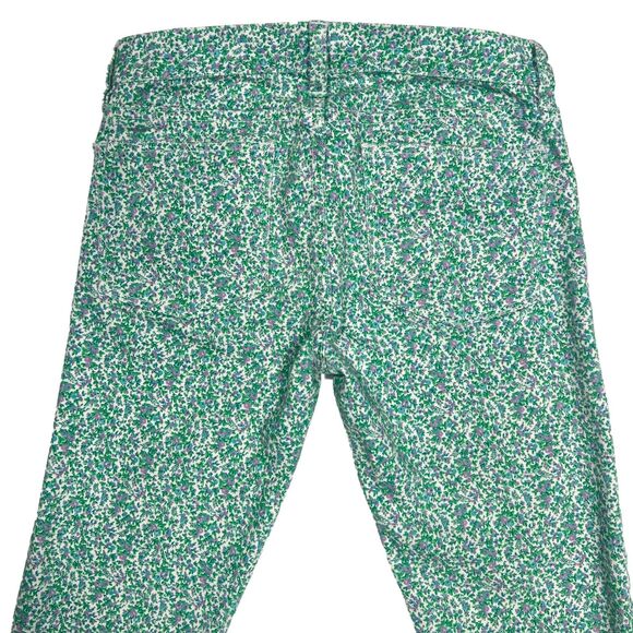 J.Crew Green/Purple Floral Toothpick Skinny Stretch Jeans Women's Size 25 - Picture 8 of 9